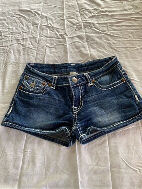 True Religion Dark Blue Denim Jean Shorts